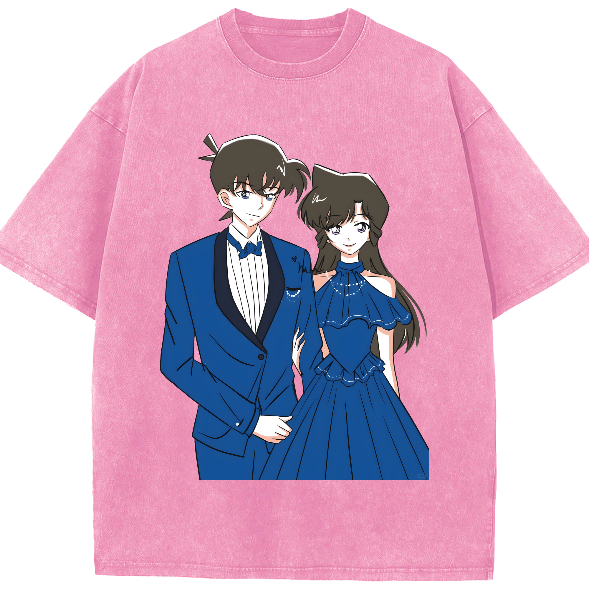 （画像用） 名探偵コナン 江戸川 コナン Detective Conan Conan Edogawa 綿100% ヴィンテージ風 半袖Tシャツ（フロントプリント）